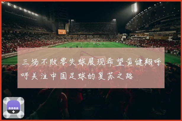 三场不败零失球展现希望黄健翔呼吁关注中国足球的复苏之路